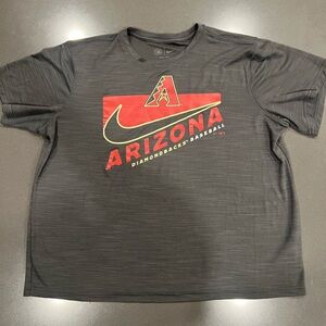 Nike Arizona Diamondbacks Black Short-Sleeve Graphic Tee with Red Accent